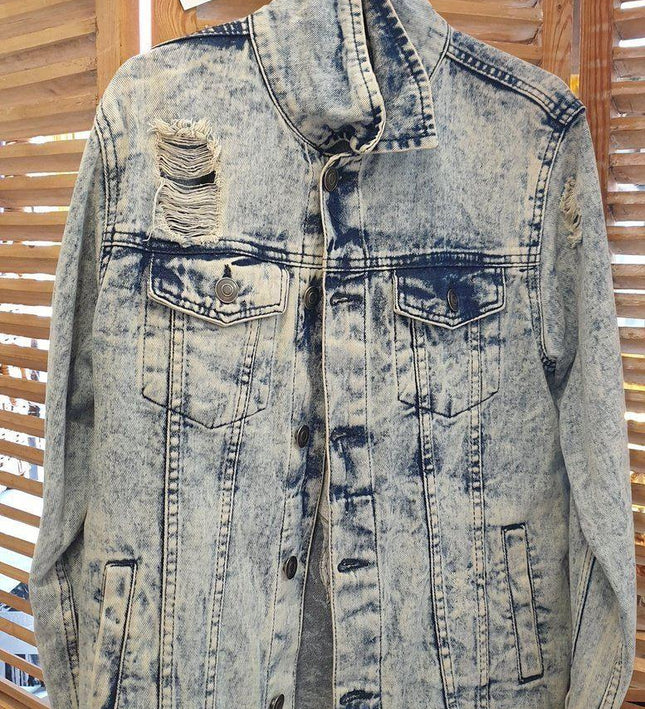 Vintage 80s Customised Acid Wash Denim Jacket - Yatva