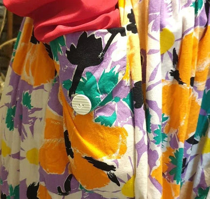 Vintage 80's Floral Skirt - Yatva