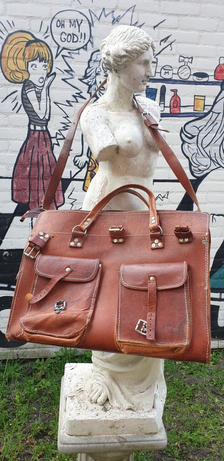 Vintage 80´s Large Tote Shoulder Bag