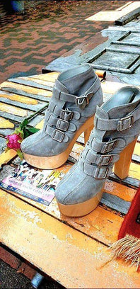 Vintage 80´s Laurence decade Paris Platform Ankle Boots - Yatva