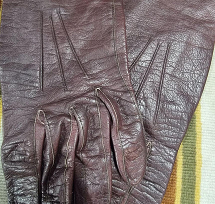 Vintage 80's Long Leather Gloves - Yatva