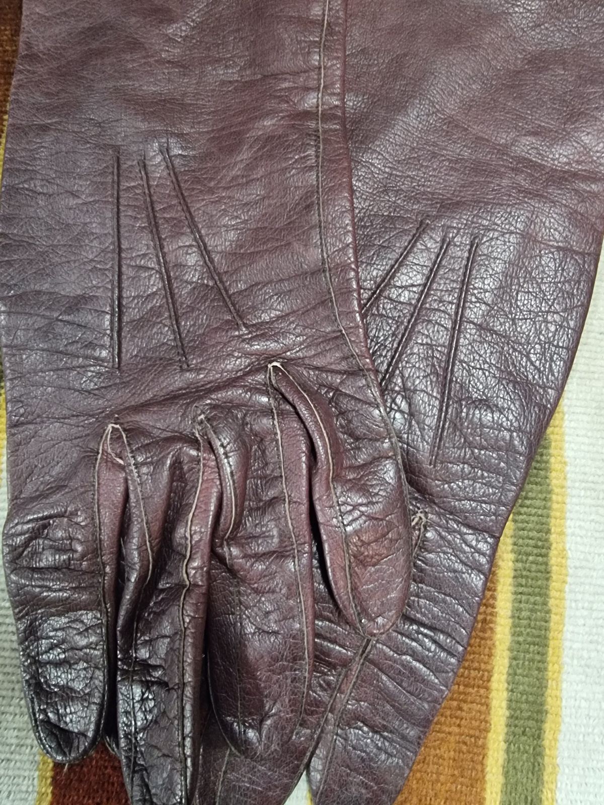 Vintage 80s Long Leather Gloves