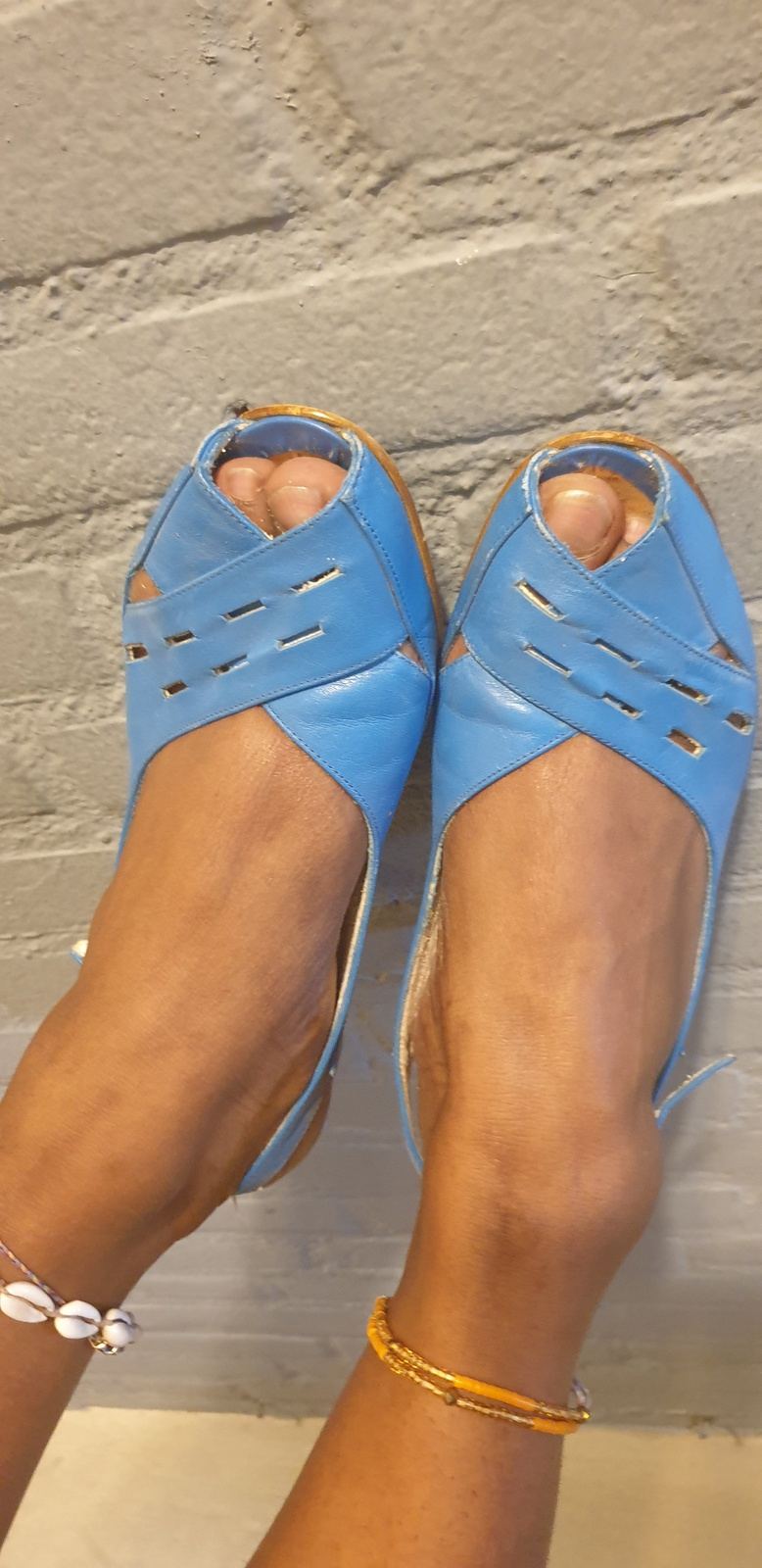 Vintage 80´s Peepl Slingback Shoes
