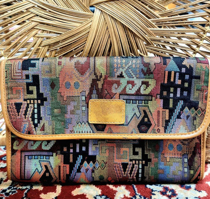 Vintage Aztec Shoulder & Clutch Bag - Yatva