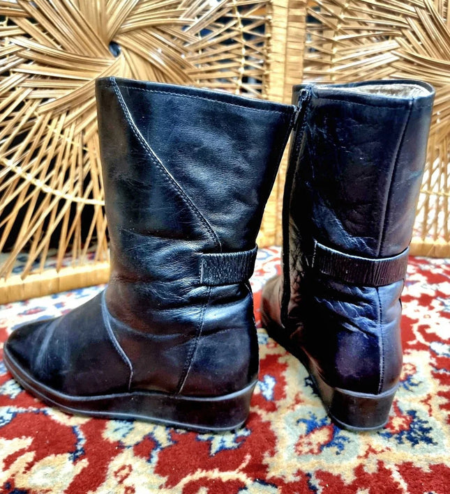 Vintage Bama Lams Ankle Boots - Yatva