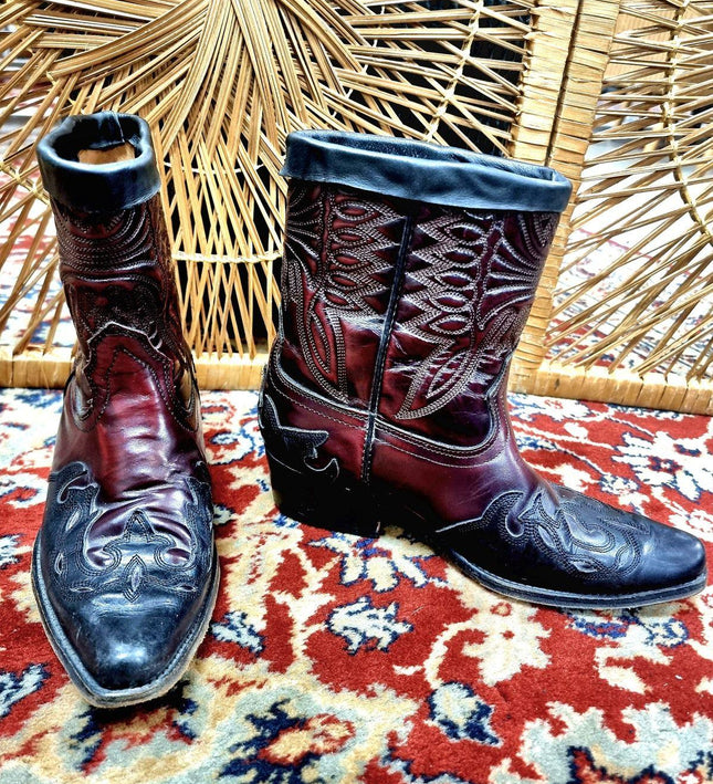 Vintage Customised Cowboy Boots - Yatva