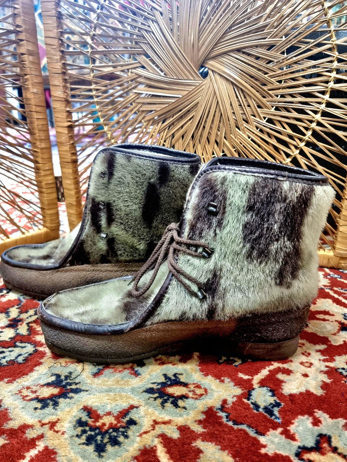 Vintage Davos Fake Fur Ankle boots