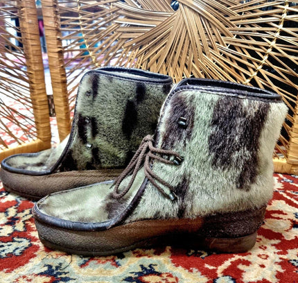 Vintage Davos Fake Fur Ankle boots - Yatva