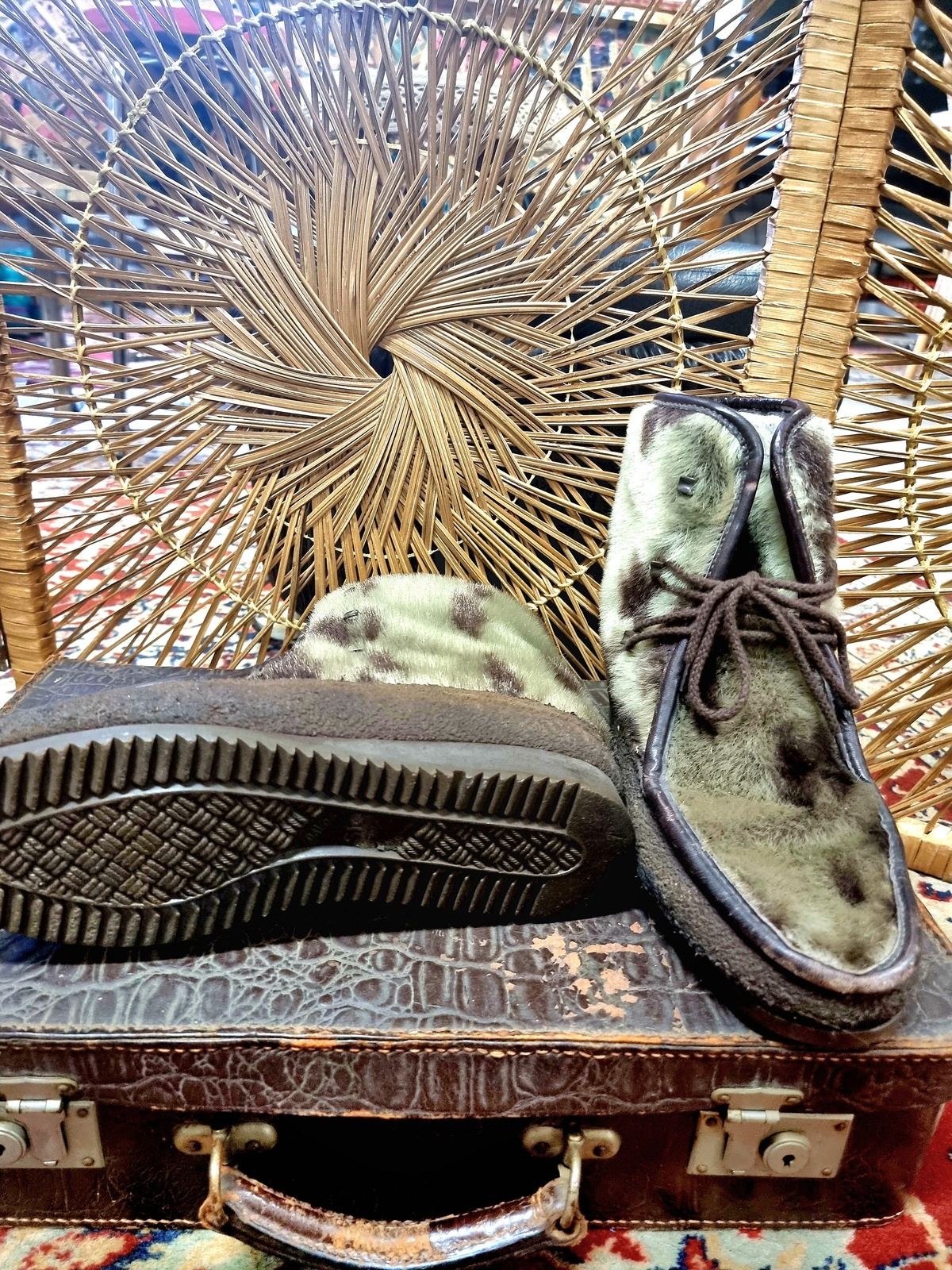 Vintage Davos Fake Fur Ankle boots