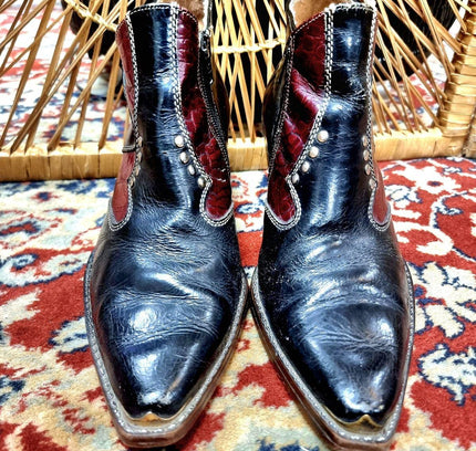 Vintage Leather Ankle Boots - Yatva