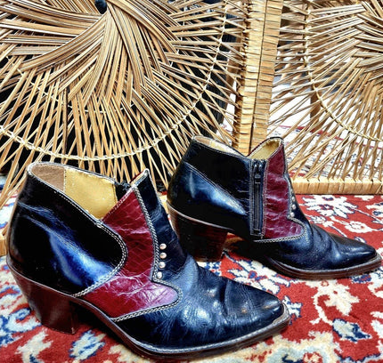 Vintage Leather Ankle Boots - Yatva