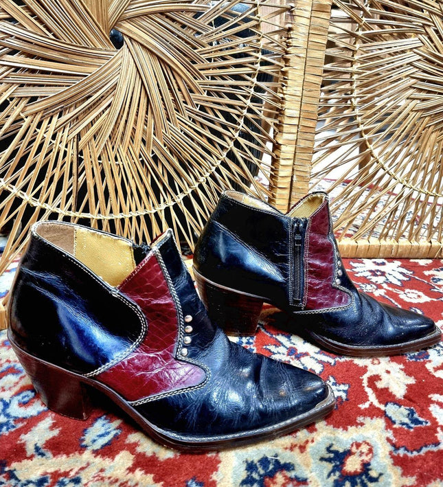 Vintage Leather Ankle Boots - Yatva