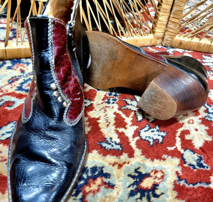 Vintage Leather Ankle Boots - Yatva