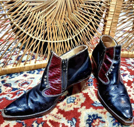 Vintage Leather Ankle Boots - Yatva