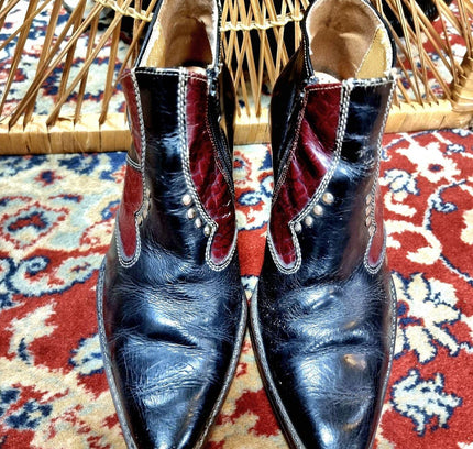 Vintage Leather Ankle Boots - Yatva
