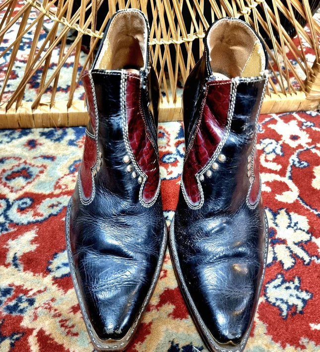 Vintage Leather Ankle Boots - Yatva