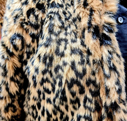 Vintage Leopard Print Faux Fur Coat - Yatva