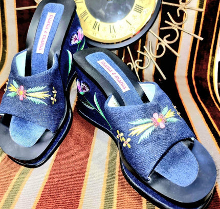 Vintage Mania & Mania Wedge Shoes - Yatva