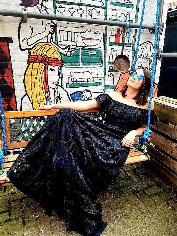 Vintage Modelly Maxi Dress