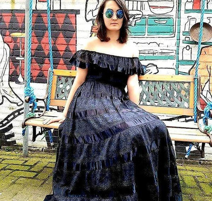 Vintage Modelly Maxi Dress - Yatva