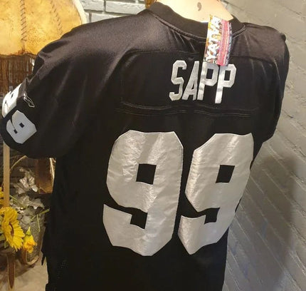 Vintage NFL Warren Sapp Oakland Raiders American Football Top - Yatva