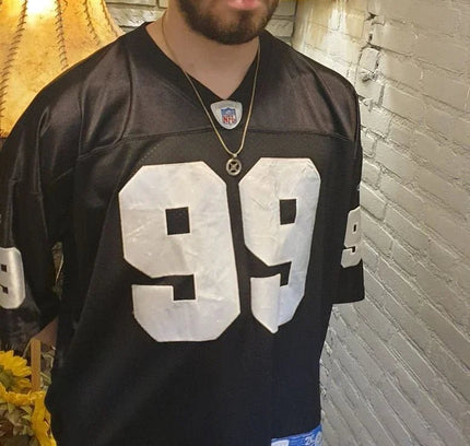 Vintage NFL Warren Sapp Oakland Raiders American Football Top - Yatva