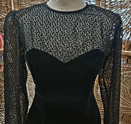 Vintage Niki Livas Velvet Dress - Yatva