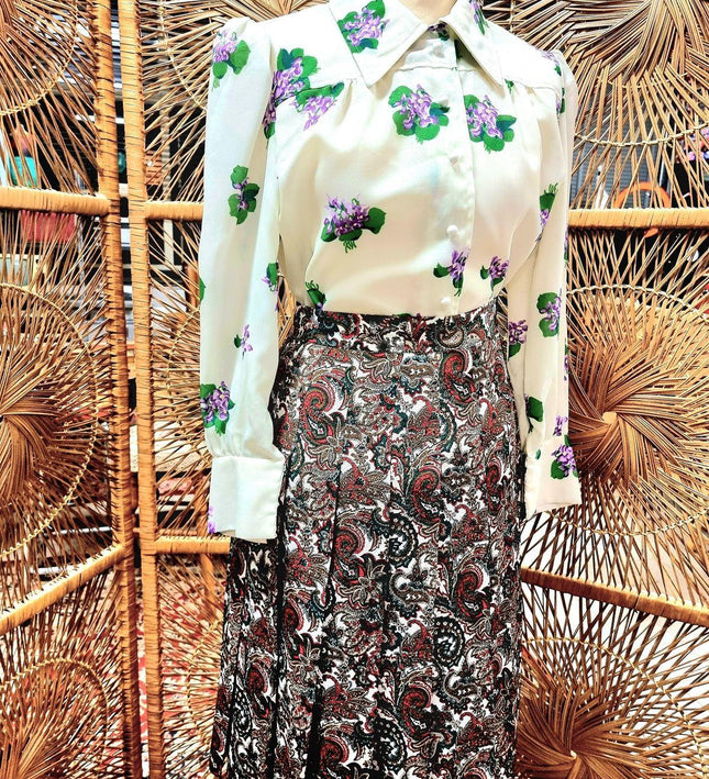 Vintage Paisley Skirt - Yatva