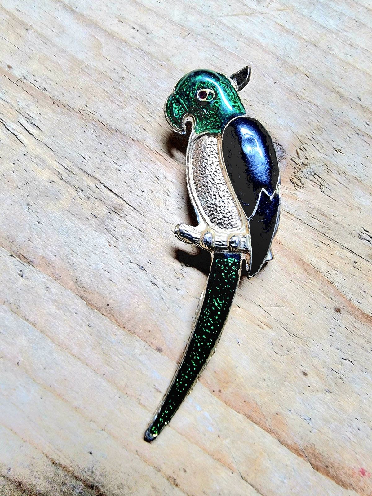 Vintage Parrot Brooch