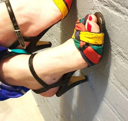 Vintage Peep Toe Shoes - Yatva