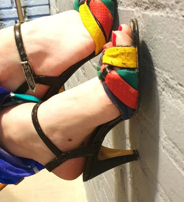 Vintage Peep Toe Shoes - Yatva