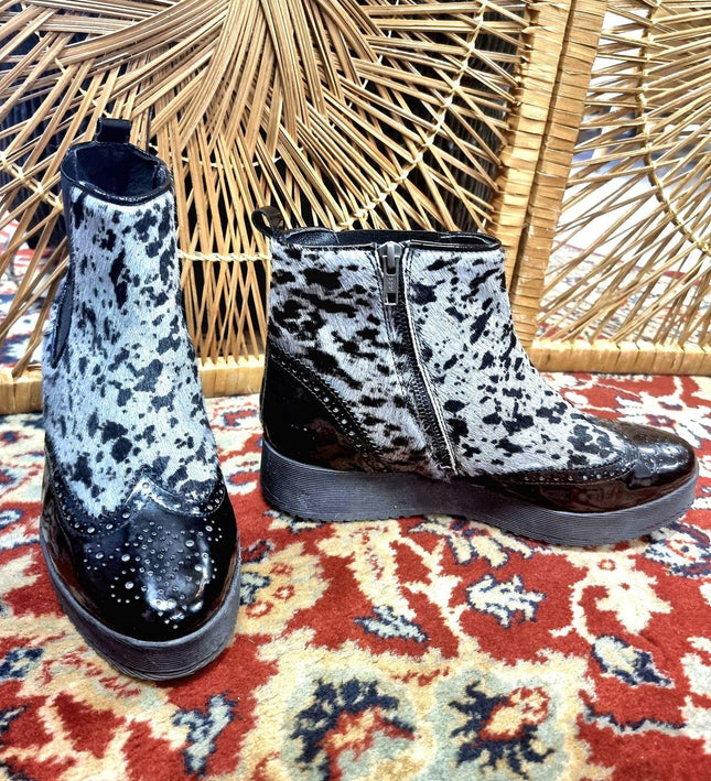 Vintage Red Rag Ankle Boots - Yatva