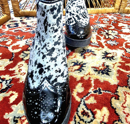 Vintage Red Rag Ankle Boots - Yatva