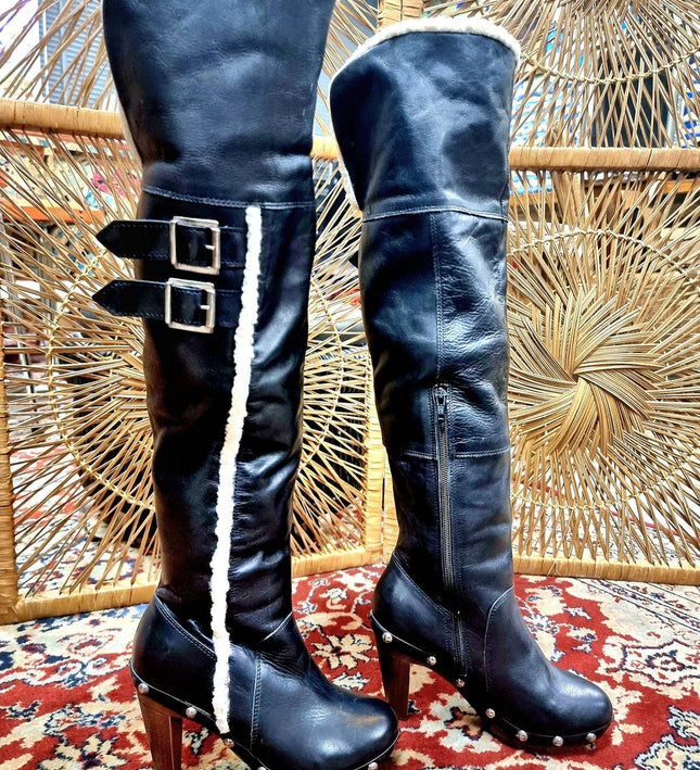 Vintage Runway Collection Knee high Boots - Yatva