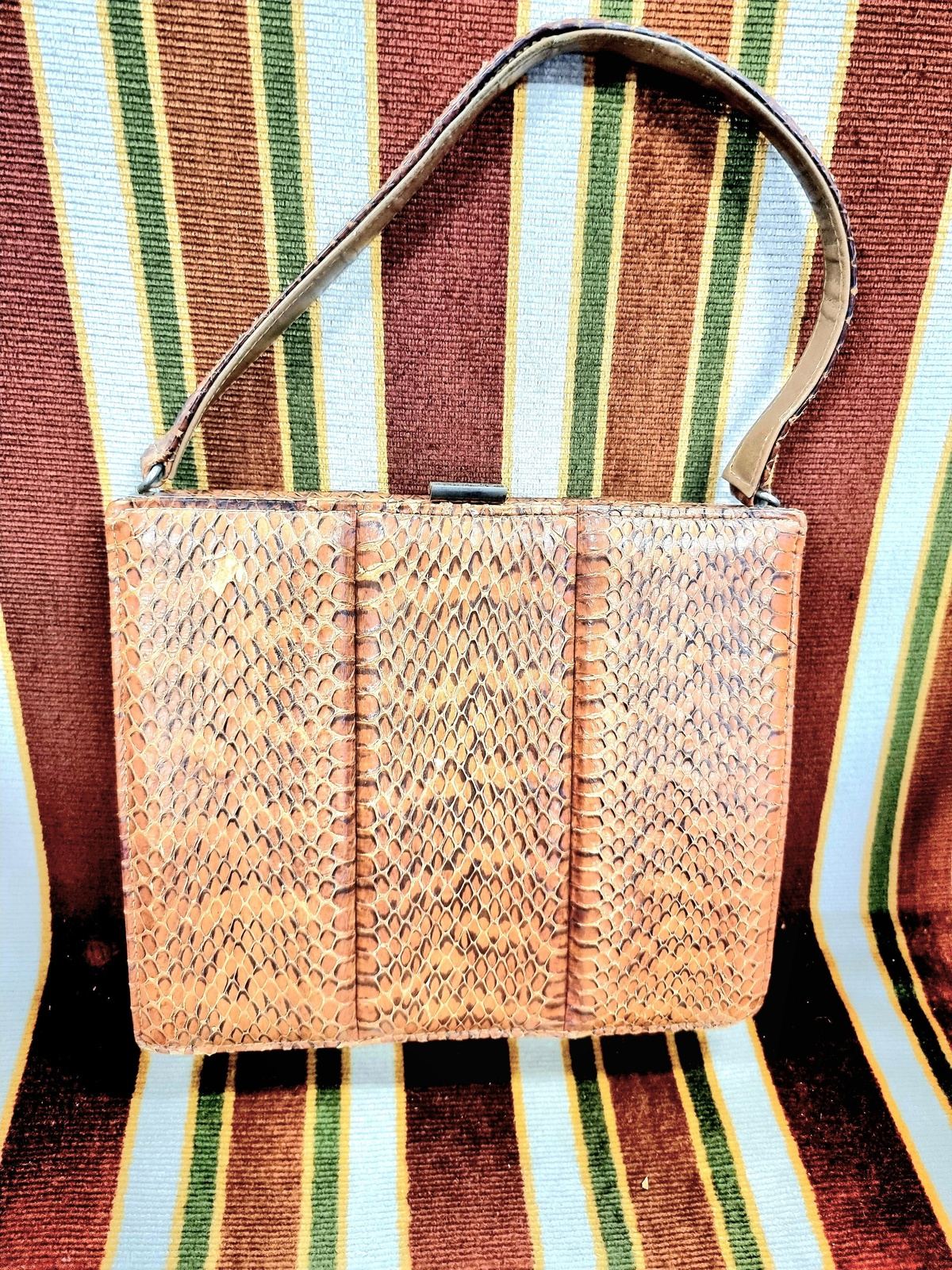 Vintage Snakeskin Verweegen Koa bag