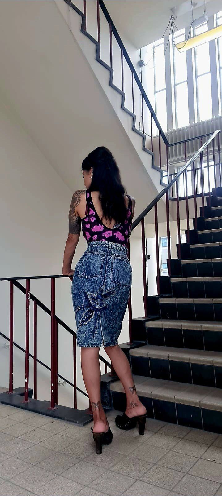Vintage Stonewash Denim Skirt