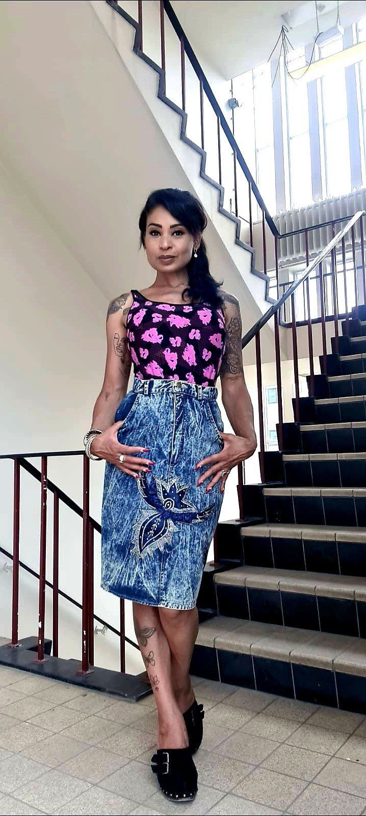 Vintage Stonewash Denim Skirt