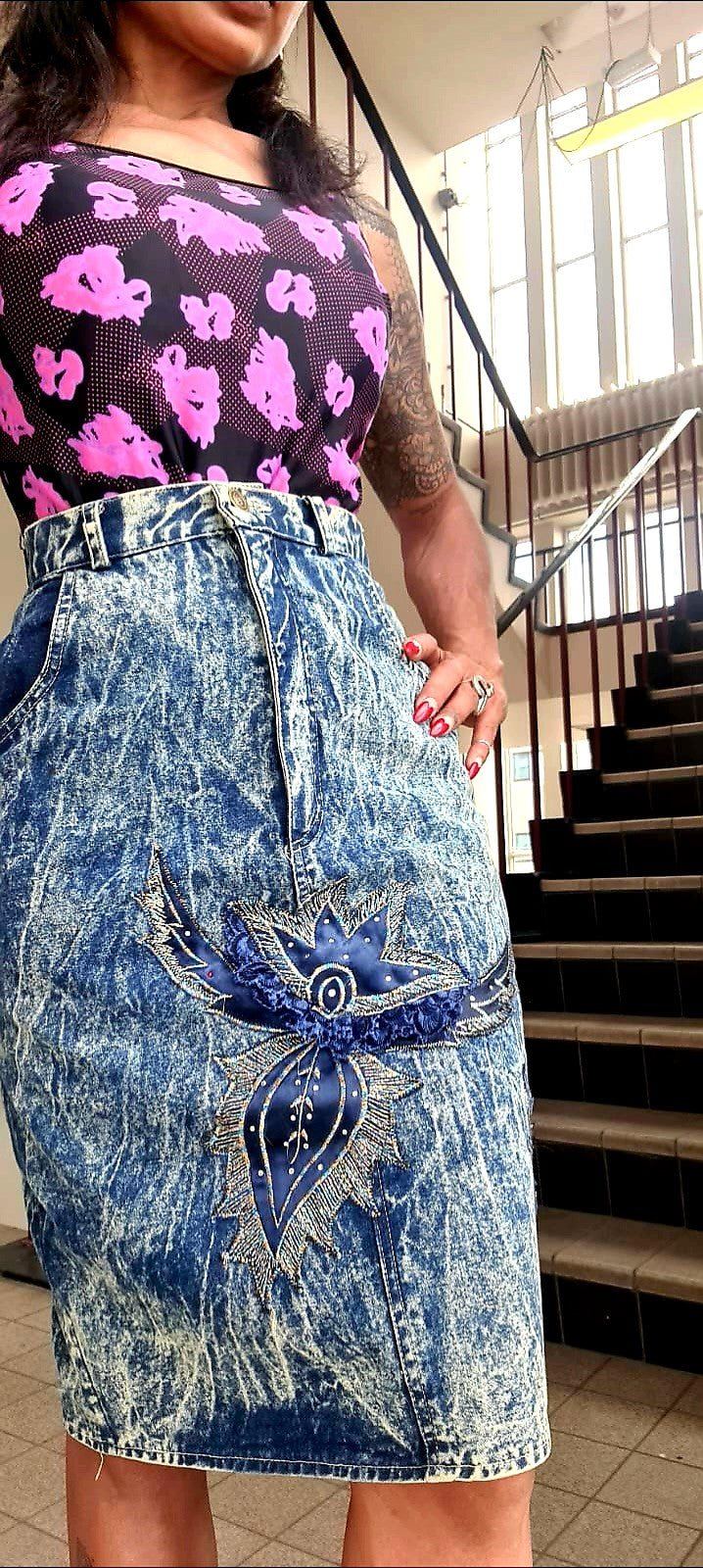 Vintage Stonewash Denim Skirt