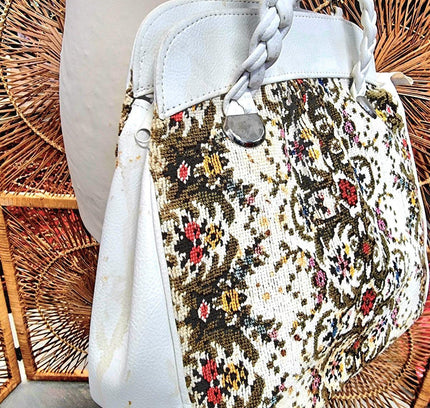 Vintage Tapestry Needlework Shoulder/ Hand Bag - Yatva