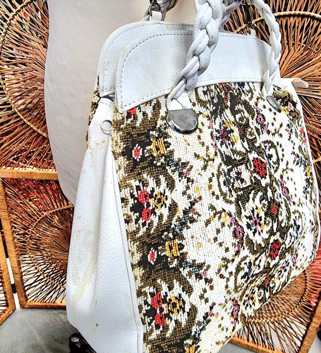 Vintage Tapestry Needlework Shoulder/ Hand Bag - Yatva