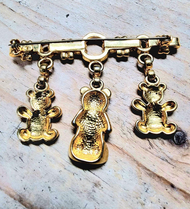 Vintage Teddy Bear Brooch - Yatva
