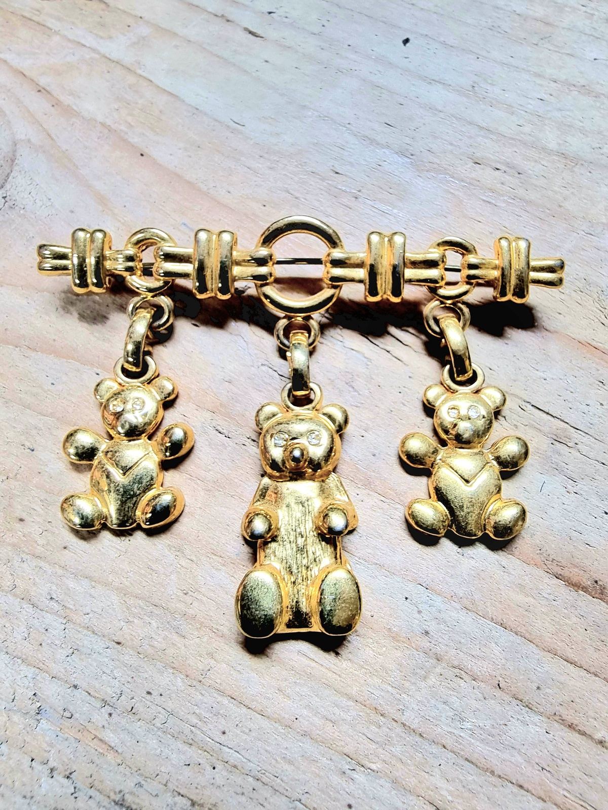 Vintage Teddy Bear Brooch