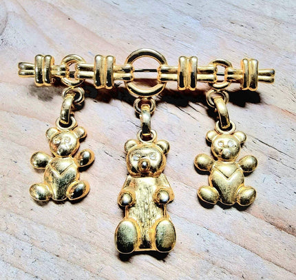 Vintage Teddy Bear Brooch - Yatva