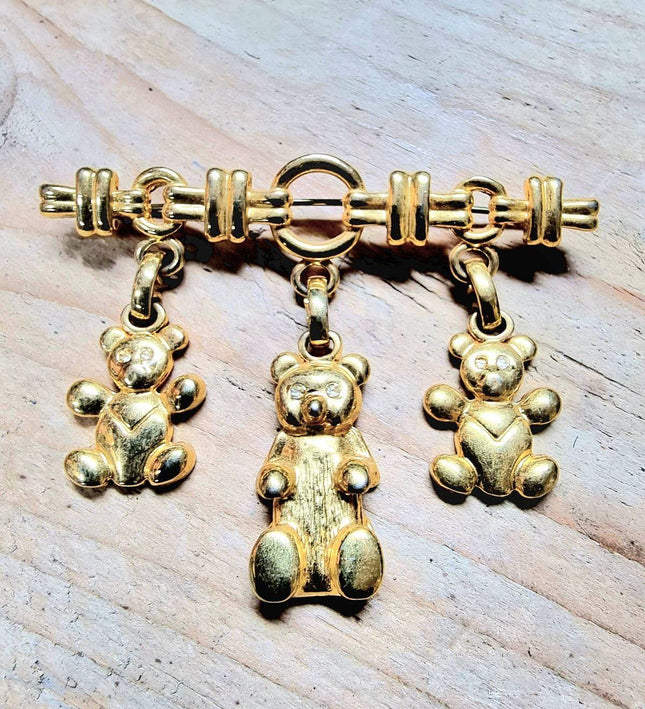 Vintage Teddy Bear Brooch - Yatva