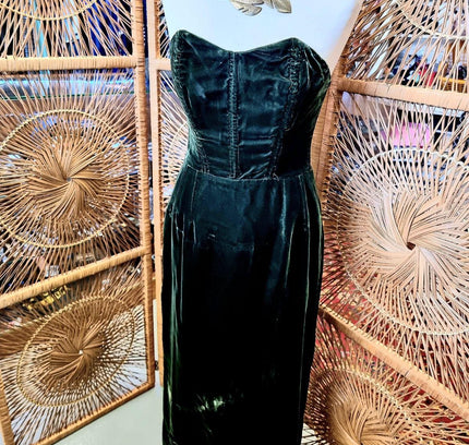 Vintage Velvet Maxi Dress - Yatva