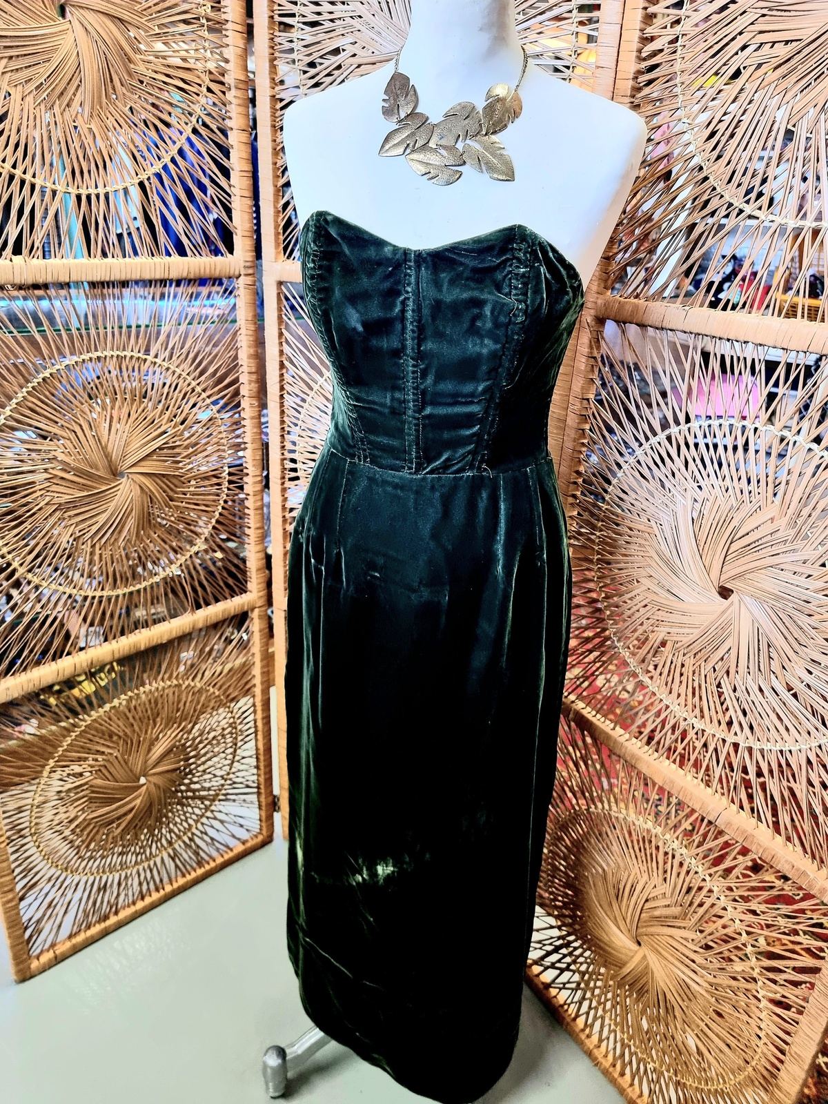 Vintage Velvet Maxi Dress