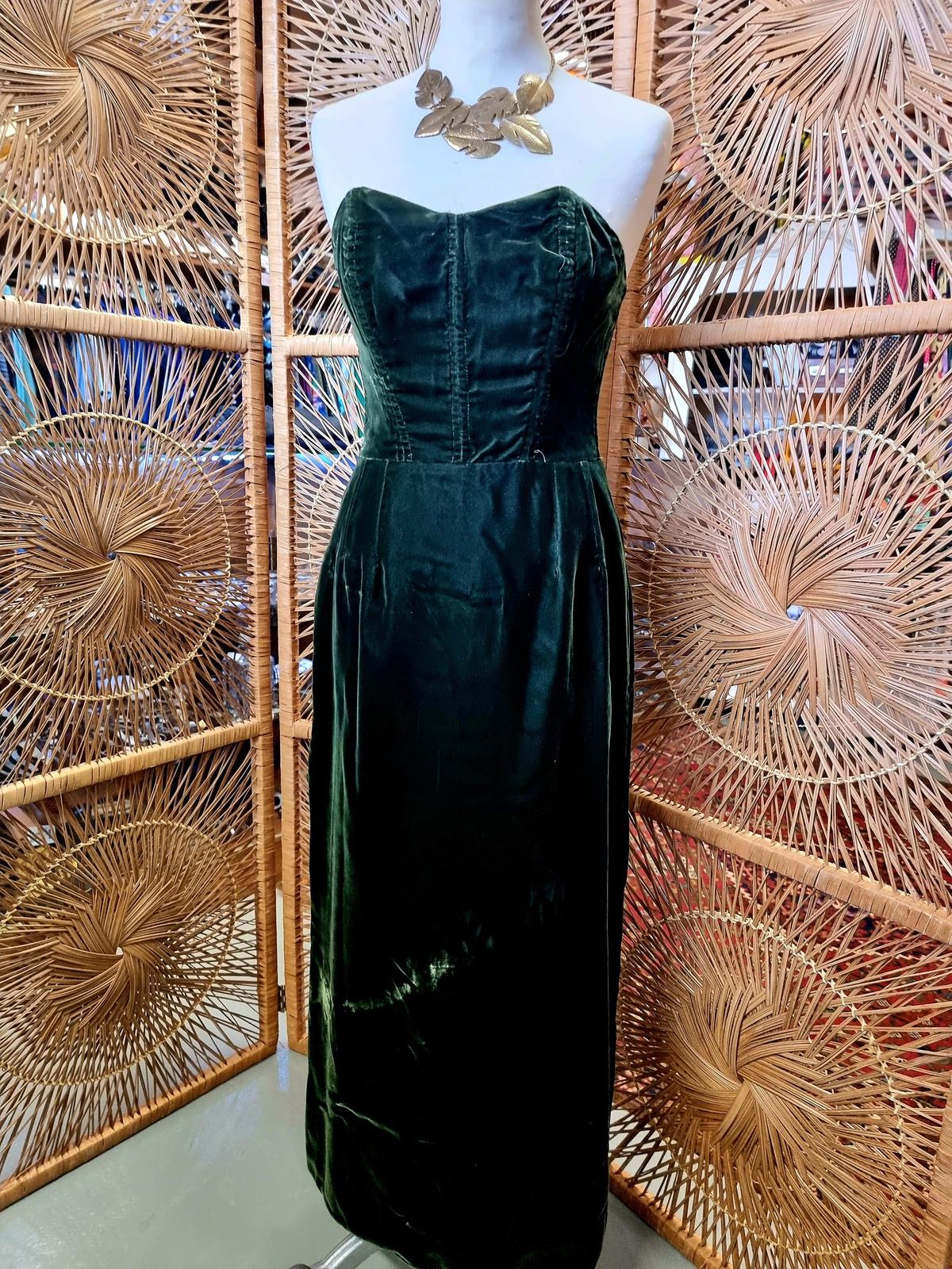 Vintage Velvet Maxi Dress