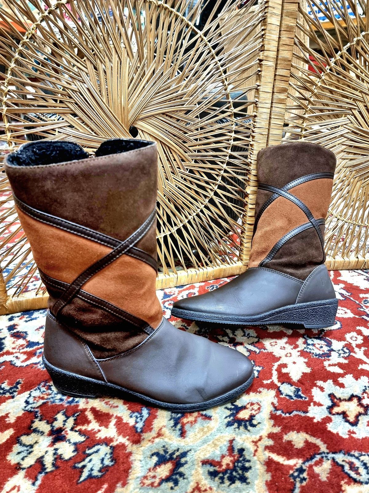 Vintage Wedge Boots