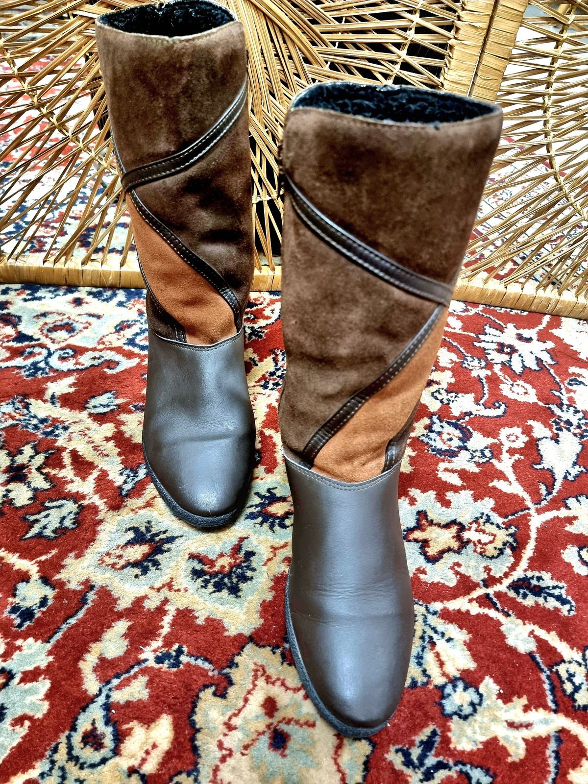Vintage Wedge Boots