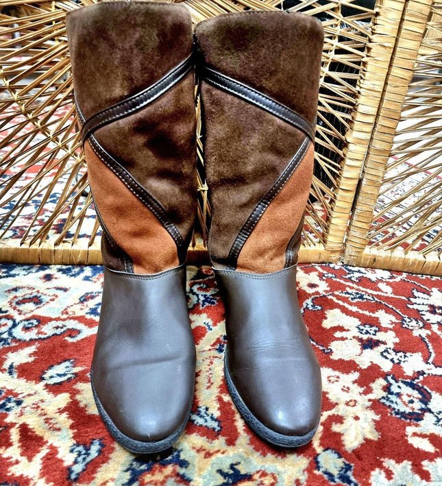 Vintage Wedge Boots - Yatva